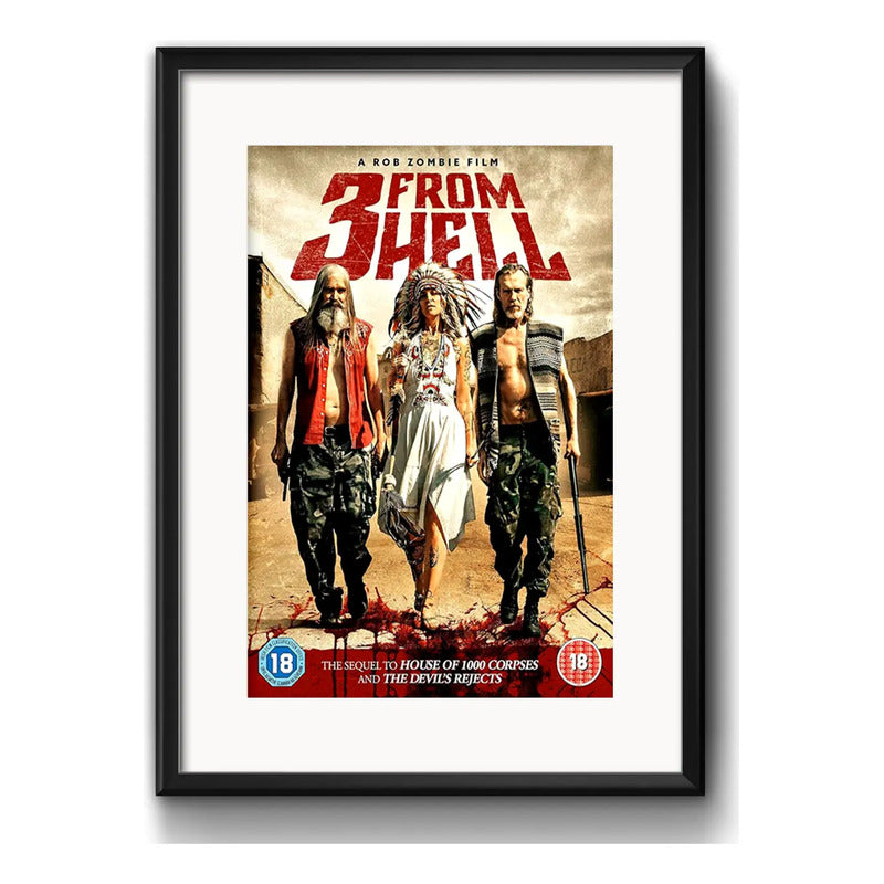 Cuadro 3 From Hell Del Infierno Pelicula Terror Con Paspartú Marco Negro