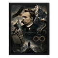 Cuadro Friedrich Nietzsche Arte Retro Obras Escritor Aleman Marco Negro