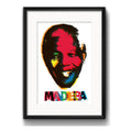 Cuadro Nelson Mandela Africa Arte Decoracion Con Paspartú Marco Negro