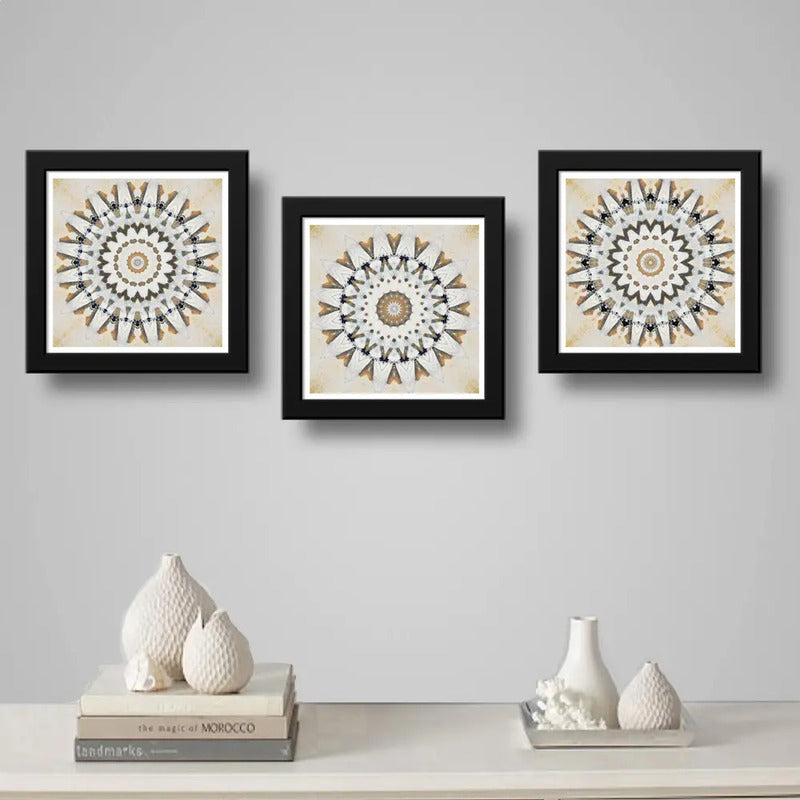 Set 3 Cuadros Mandalas Nude Arte Boho Zen Decoracion