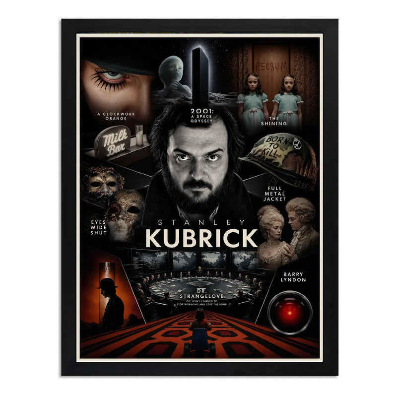 Cuadro Stanley Kubrick Director Peliculas Icónicas Terror Marco Negro