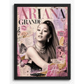 Cuadro Ariana Grande Canciones Y Elementos Musica Pop Marco Negro
