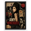 Cuadro Amy Winehouse Soul Jazz R&b Blues Arte Rock Vintage Marco Negro