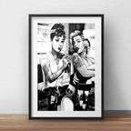 Cuadro Audrey Hepburn Tatuaje Marilyn Monroe Tattoo Paspartú Marco Negro