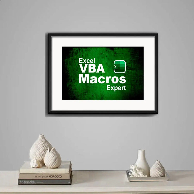 Cuadro Lenguajes De Programación Pc Decoracion Con Paspartú Excel Vba Macros Con Marco Negro