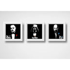 Set 3 Cuadros Darth Vader El Padrino Heisenberg Godfather