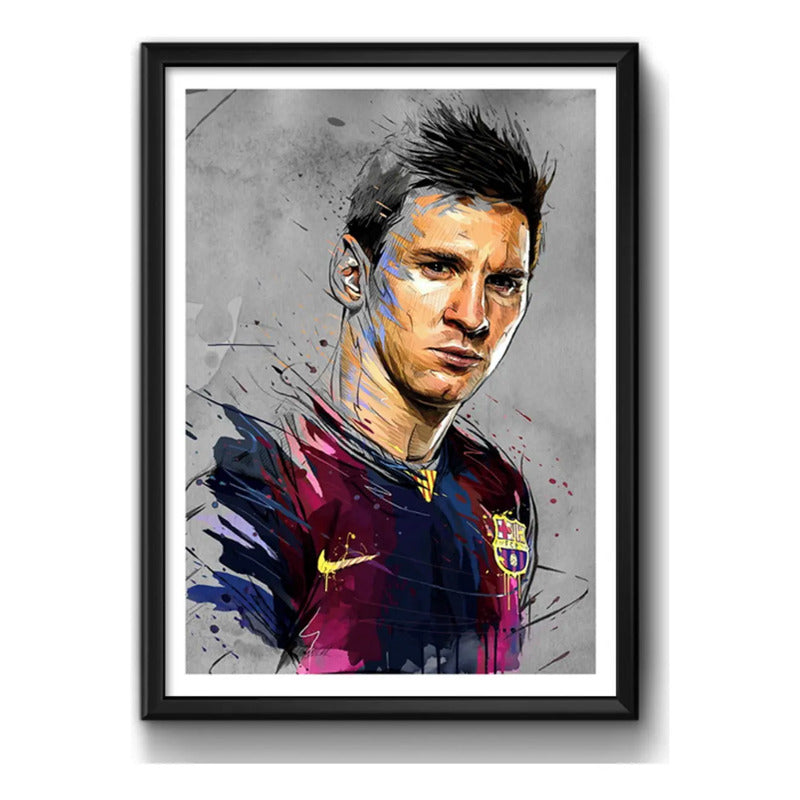 Cuadro Lionel Messi Pop Art Fútbol Jugador Club Decoracion