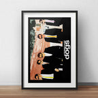 Cuadro Perros Reserva Reservoir Dogs Minimalista C/ Paspartú Marco Negro