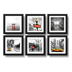 Set 6 Cuadros Paisajes Ciudades Francia Eua Japon Europa Art