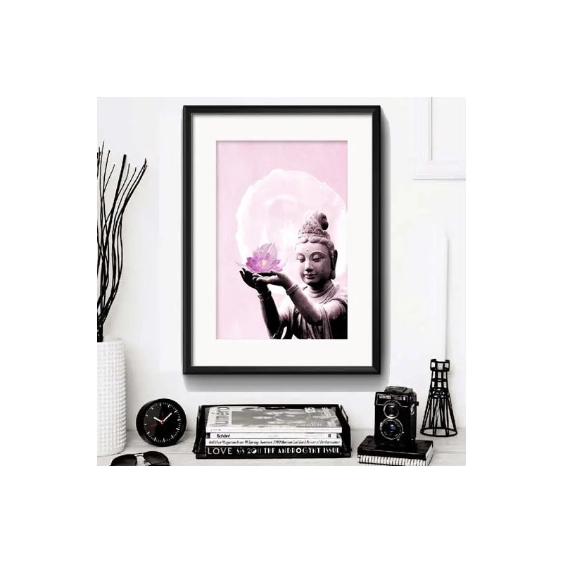 Cuadro Buda Budismo Meditacion Zen Feng Shui Con Paspartu