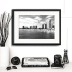 Cuadro Punta Del Este Fotos En Blanco Y Negro Con Paspartú Playa Mansa View Con Marco Negro