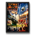 Cuadro Rugby Art Time Left Jugador Club Deportes Decoracion Marco Negro
