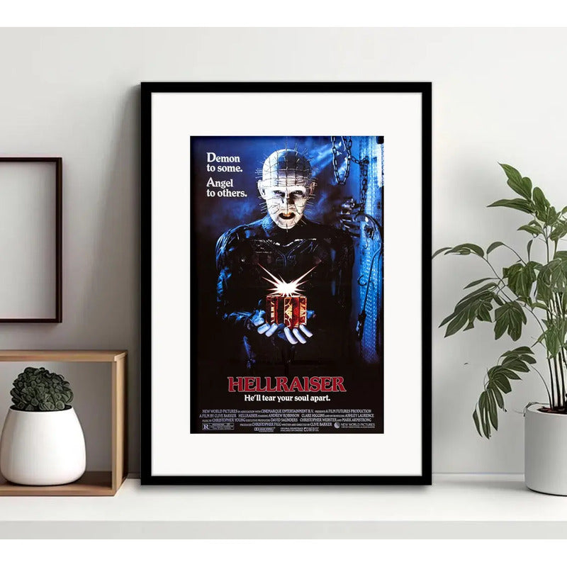 Cuadro Hellraiser Clive Barker Cinema Pelicula Con Paspartú Marco Negro