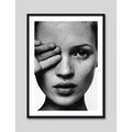 Cuadro Kate Moss Modelo Fashion Moda Blanco Negro Decoracion Kate Moss Hand Over Eye Negro