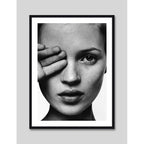 Cuadro Kate Moss Modelo Fashion Moda Blanco Negro Decoracion Kate Moss Hand Over Eye Negro