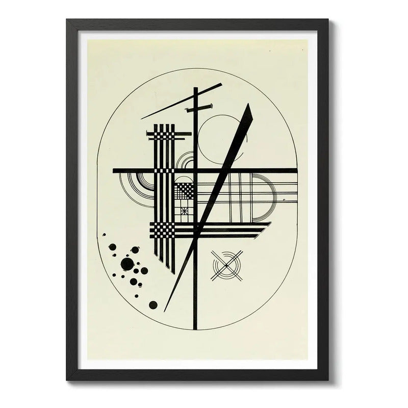 Cuadro Kandinsky Pinturas Arte Abstracto Obras Decoracion Drawing For Point And Line To Plane Marco Negro