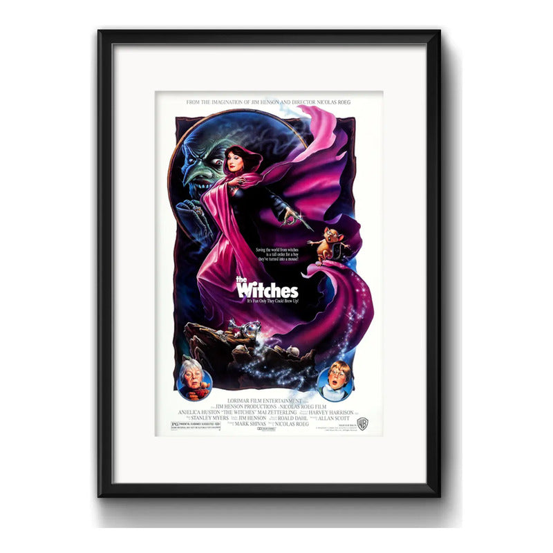 Cuadro Las Brujas Pelicula Terror Retro Cinema Con Paspartú