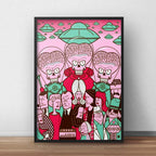 Cuadro Marcianos Al Ataque Marte Et Pelicula Arte Decoracion Marco Negro