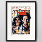 Cuadro Hook Pelicula Cinema Decoracion Con Paspartú Marco Negro