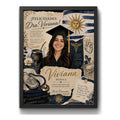 Cuadro Personalizado Graduación Diploma Detalles Arte Regalo Modelo 2 Negro
