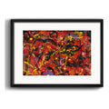 Cuadro Jackson Pollock Red Comp Rojo Abstracto Con Paspartú Marco Negro