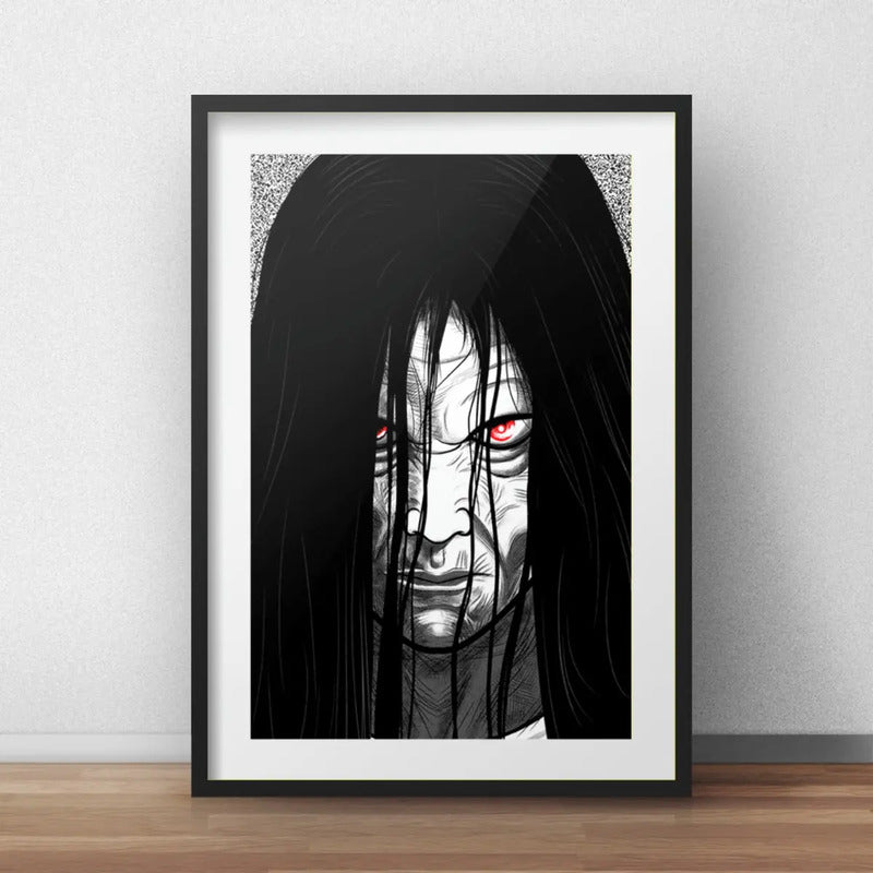 Cuadro Samara Arte La Llamada Ring Pelicula Terror Paspartú Marco Negro