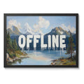 Cuadro Offline Frase Paisaje Montaña Rio Arte Decoracion Marco Negro