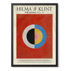 Cuadro Dormitorio Living Hilma Klint El Cisne N. 17 Museo Marco Negro