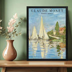 Cuadro Claude Monet Regatas En Argenteuil Nautico Decoracion Marco Negro