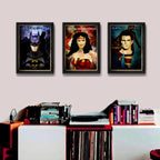 Set 3 Cuadros Batman Mujer Maravilla Superman Héroes Comics