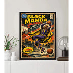 Cuadro Kobe Bryant Black Mamba Comics B2 Baloncesto Deportes Marco Negro