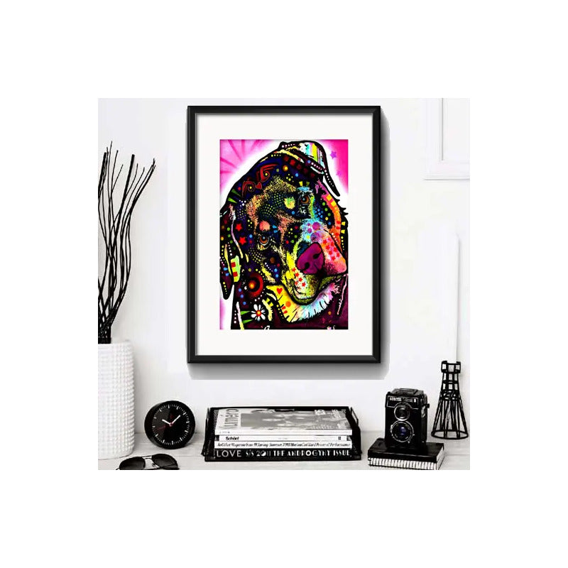 Cuadro Perro Pop Art Todas Las Razas Decoracion Con Paspartú