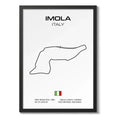 Cuadro Pistas De Carreras Autodromo Formula 1 Minimalista Imola Italia Marco Negro