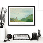 Cuadro Dormitorio Living Monet Acantilados En Pourville 1882 Marco Negro