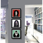Set 3 Cuadros Perro Gato Metal Rock Kiss Ozzy Alice Cooper