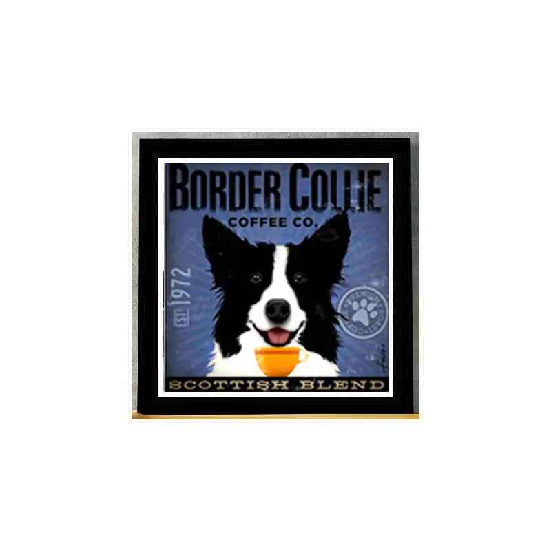 Cuadro Perro Cafe Pop Art Todas Razas Mascota Pet Decoracion