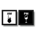 Set 2 Cuadros Am Pm Mate Vino Cocina Living Decoracion