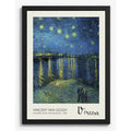 Cuadro Noche Estrellada Sobre El Ródano Van Gogh Signature Marco Negro