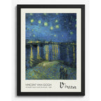 Cuadro Noche Estrellada Sobre El Ródano Van Gogh Signature Marco Negro