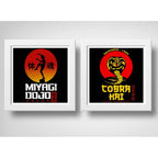 Set 2 Cuadros Cobra Kai Serie Karate Kid Miyagi Gym Decora
