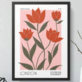 Cuadro Flower Market Flores Londres Arte Botanica Decoracion Marco Negro