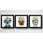 Set 3 Cuadros Baby Animales Decoracion Dormitorio Infantil