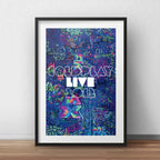 Cuadro Coldplay Live Show 2012 Rock Decoracion Con Paspartú Marco Negro