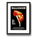 Cuadro Halloween By John Carpenter Terror Pelicula Paspartú Halloween 1 - 1978 Con Marco Negro