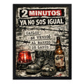 Cuadro 2 Minutos Ya No Sos Igual Letra Arte Punk Rock Musica Marco Negro
