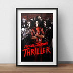 Cuadro Michael Jackson Thriller Musica Pop Br2 Con Paspartú Marco Negro