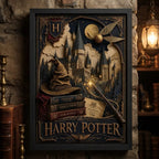 Cuadro Harry Potter Hogwarts Pelicula Cine Arte Efecto 3d Marco Negro