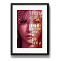Cuadro Final Fantasy Frase Game Decoracion Con Paspartú Marco Negro
