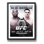 Cuadro Ufc Fight Peleas Famosas Retro Mma Deporte Coleccion Ufc 162 Anderson Silva Vs Chris Weidman Negro