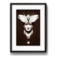 Cuadro Frida Kahlo Mariposa Arte Decoracion Con Paspartú Marco Negro